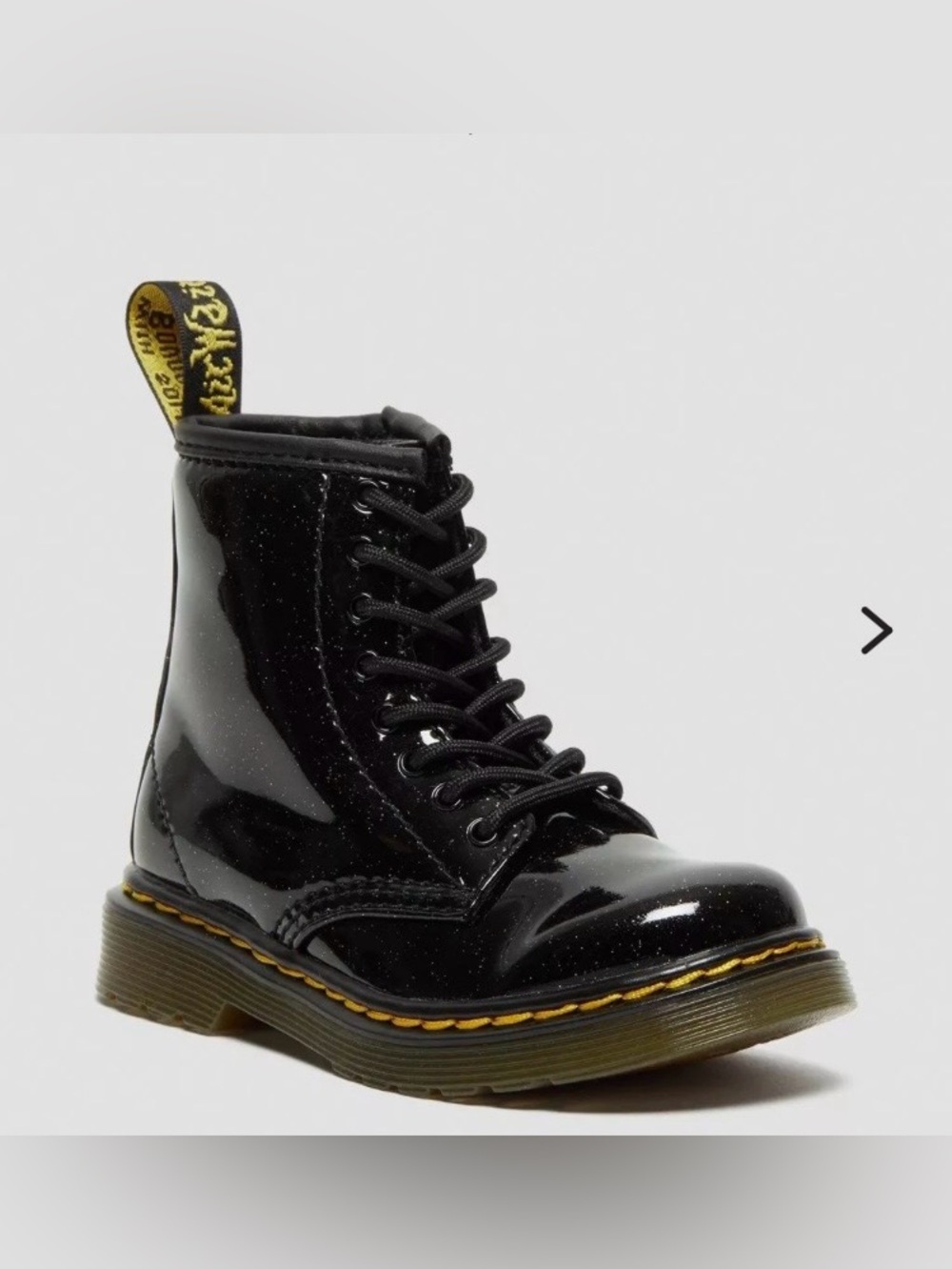 Dr. Martens 1460 Black Glitter Lace Up Boots